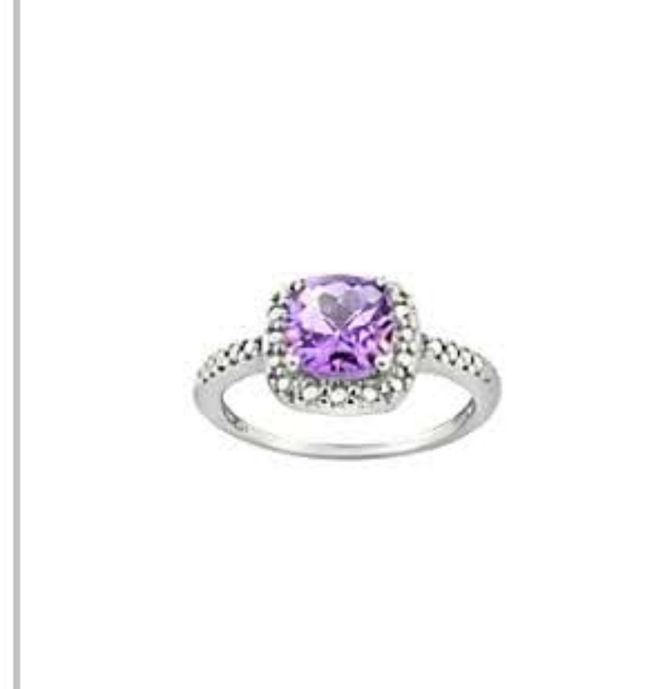 Amethyst & Diamond Ring